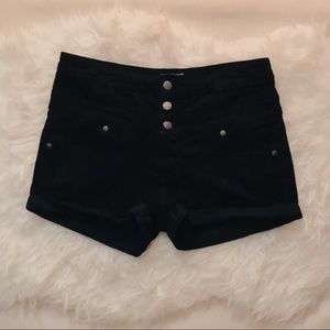 Mossimo Black Button Up Jean Shorts